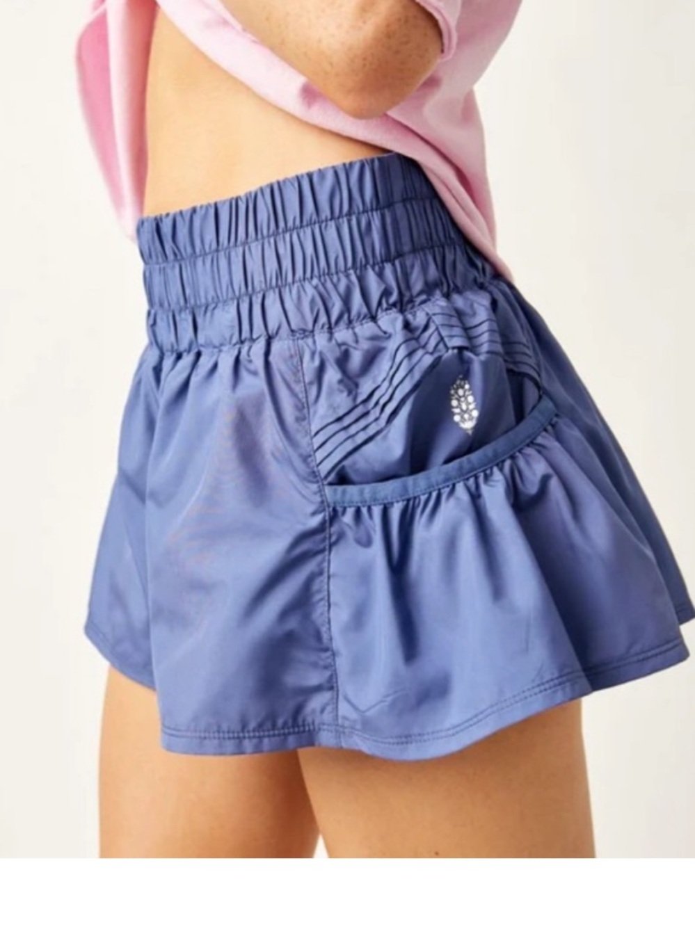 FP Movement by Free People Get Your Flirt On Summer Blueberry Athletic Shorts S